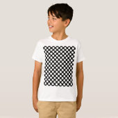 T-shirt Motif de mod de pois (Devant entier)