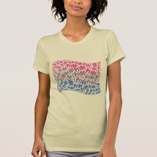 T-SHIRT MOTIF DE MOTS DE DRAPEAU BISEXUAL (Devant)
