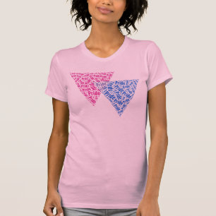 T-SHIRT MOTIF DE MOTS EN TRIANGLE BISEXUEL