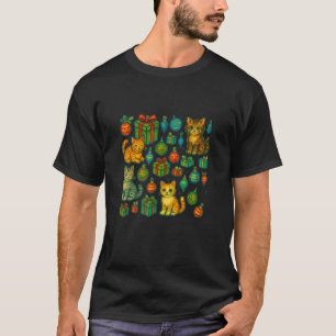 T-shirt Motif de Noël avec de charmants chats Kitty et amb