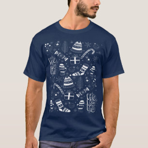 T-shirt "Motif de Noël monochrome".