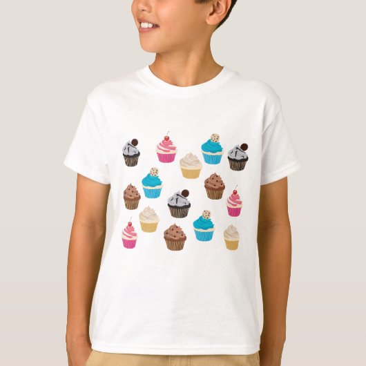 T-shirt Motif de petits gâteaux colorés (Devant)