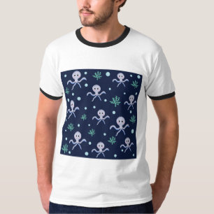 T-shirt Motif de Pieuvre Mignonne