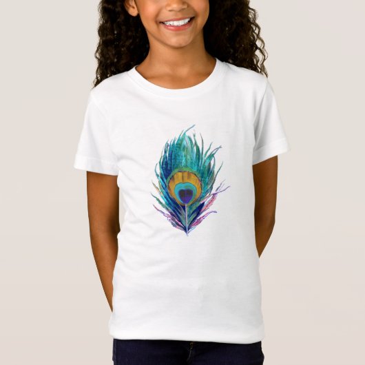 T-Shirt motif de plumes de paquetage (Devant)