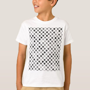 T-shirt Motif de points Polka monochrome (points noirs et