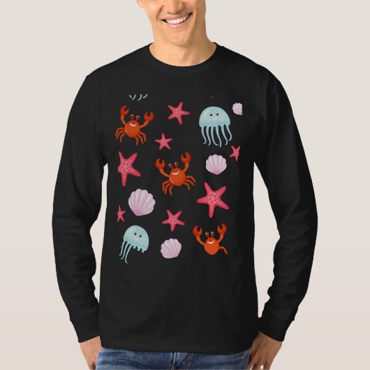 T-shirt Motif De Poisson Y Compris Le Crapaud De Poctopus (Devant)