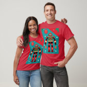 T-shirt Motif de pull de Noël classique Robot (Unisexe)