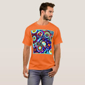 T-shirt Motif de pulse de Neon vibrant (Devant entier)