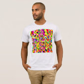 T-shirt Motif de spectre Abstrait coloré (Devant entier)