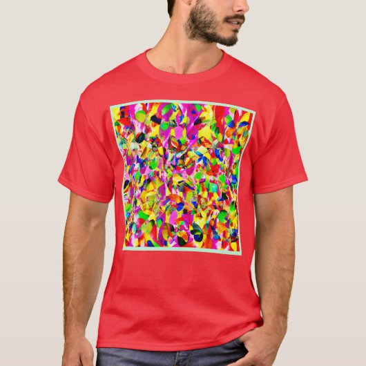 T-shirt Motif de spectre Abstrait coloré (Devant)