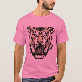 T-shirt Motif de tatouage de la tête de tigre torride