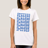 T-shirt Motif de texte bleu SPETSES (Devant)
