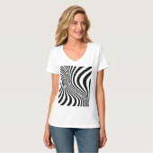 T-shirt Motif de texture d'impression de peau de zèbre (Devant entier)