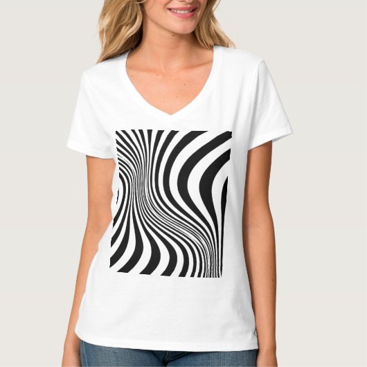 T-shirt Motif de texture d'impression de peau de zèbre (Devant)