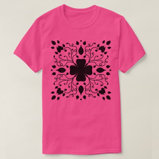 T-shirt Motif de trèfle noir 1 (Design devant)
