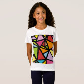 T-Shirt Motif de triangles colorés 3 (Devant entier)