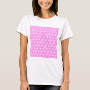 T-shirt Motif de triangles de style Art déco rose féminin