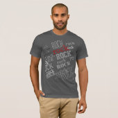 T-shirt motif de typographie rock (Devant entier)