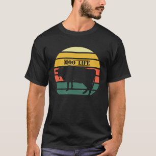 T-shirt Motif de vache de vie de Moo d'agriculture