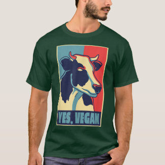 T-shirt Motif de vache pour végétalien équipe Herbivore vé