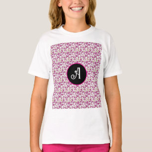 T-shirt Motif de vigne botanique rose   Feuille florale él