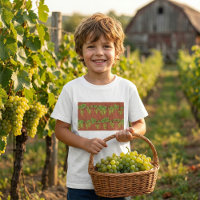 Motif de vigne de raisin vert sur bois rustique