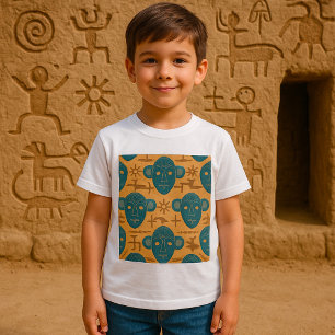 T-shirt Motif de visage ethnique africain Masque tribal