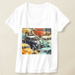 T-shirt Motif de voitures anciennes