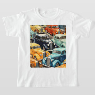 T-shirt Motif de voitures anciennes