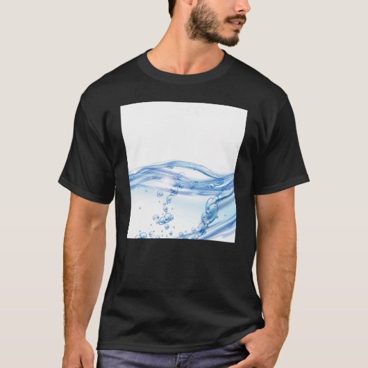 T-shirt Motif d'eau potable pour hommes (Devant)