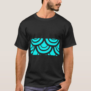 T-shirt Motif d'écailles de poisson - Aqua