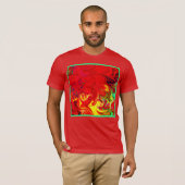 T-shirt Motif d'éclatement de couleur énergétique (Devant entier)