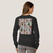 T-shirt Motif décoratif de Noël sur fond blanc (Dos entier)