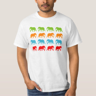 T-shirt Motif d'éléphants en marche