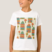T-Shirt Motif Des Maisons Et Arbres (Devant)