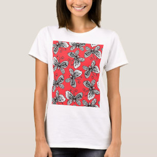T-shirt Motif des papillons de Doodle