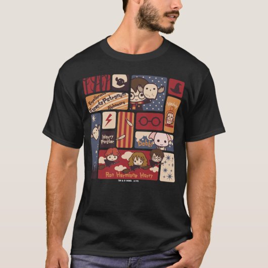 T-shirt Motif des scènes de dessin de Harry Potter (Devant)