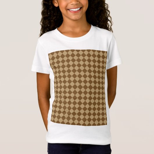 T-Shirt Motif diamant combiné Brown par STaylor (Devant)