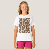 T-shirt Motif d'impression des points de girafe (Devant entier)
