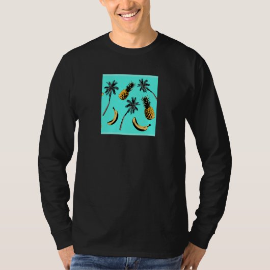 T-shirt Motif d'impression tropical (Devant)