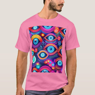 T-shirt Motif d'oeil psychédélique coloré