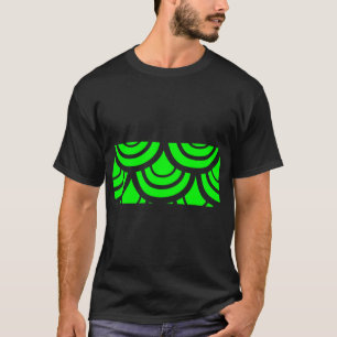 T-shirt Motif Écailles de Poisson - Vert Lime Fluorescent