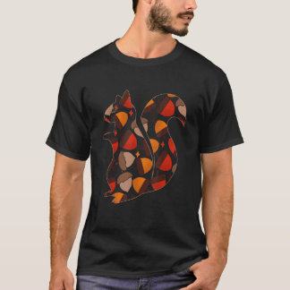 T-shirt Motif écureuil Type Couleur Arrière - plan Nut Mat