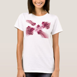 T-SHIRT MOTIF EN NID D'ABEILLE ART ABSTRAIT DESIGN FLORAL