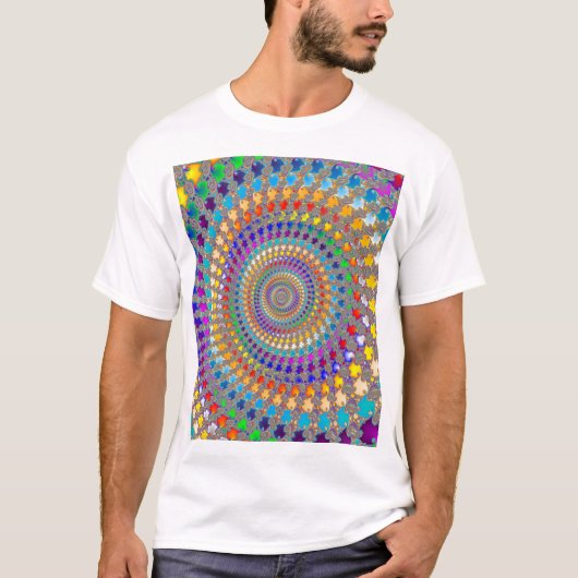 T-shirt Motif en spirale coloré (Devant)