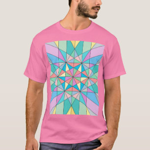 T-shirt Motif étoile triangle mosaïque pastel coloré