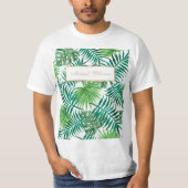 T-shirt Motif Feuille de la forêt tropicale. (Devant)