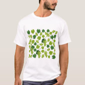 T-shirt Motif Feuille de raisins et de raisins (Devant)