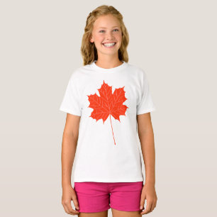 T-shirt Motif feuille d'érable coloré
