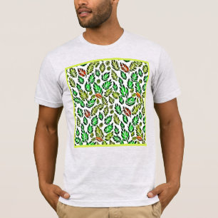 T-shirt Motif Feuille éclate de couleur vive